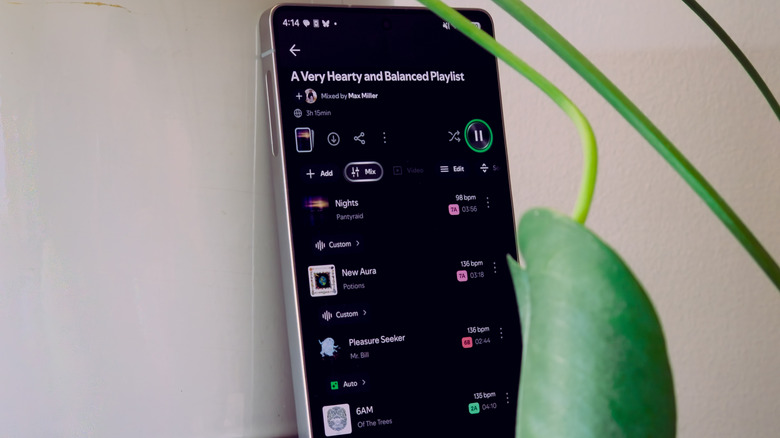 Spotify app running on Samsung Galaxy S25 Ultra