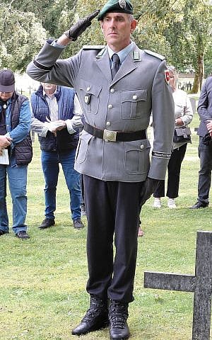 Captain Jens Schrader gives his comrade, Isidor Katzenstein, a Final Salute, 108 years after his death in battle.