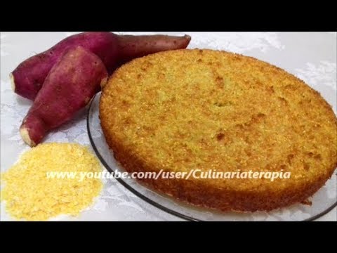 Bolo de batata doce com flocão de milho e leite condensado - receita ...