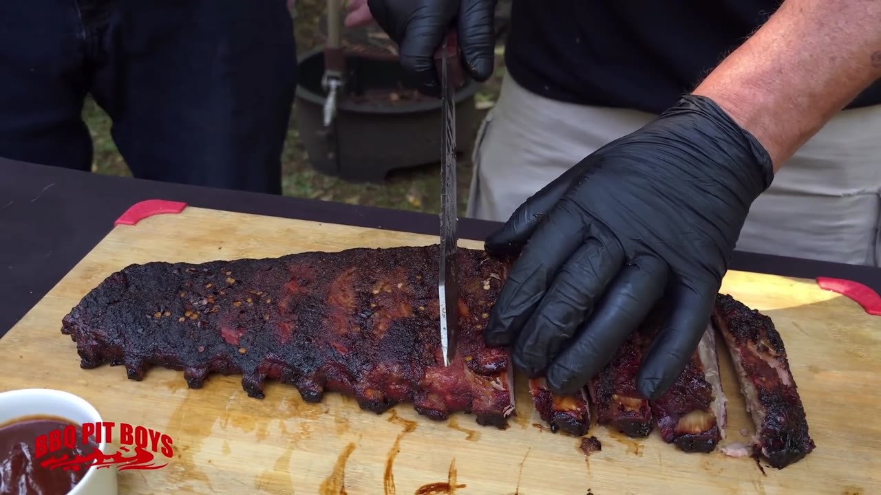 Sweet molasses garlic ribs became a smoky barbecue masterpiece