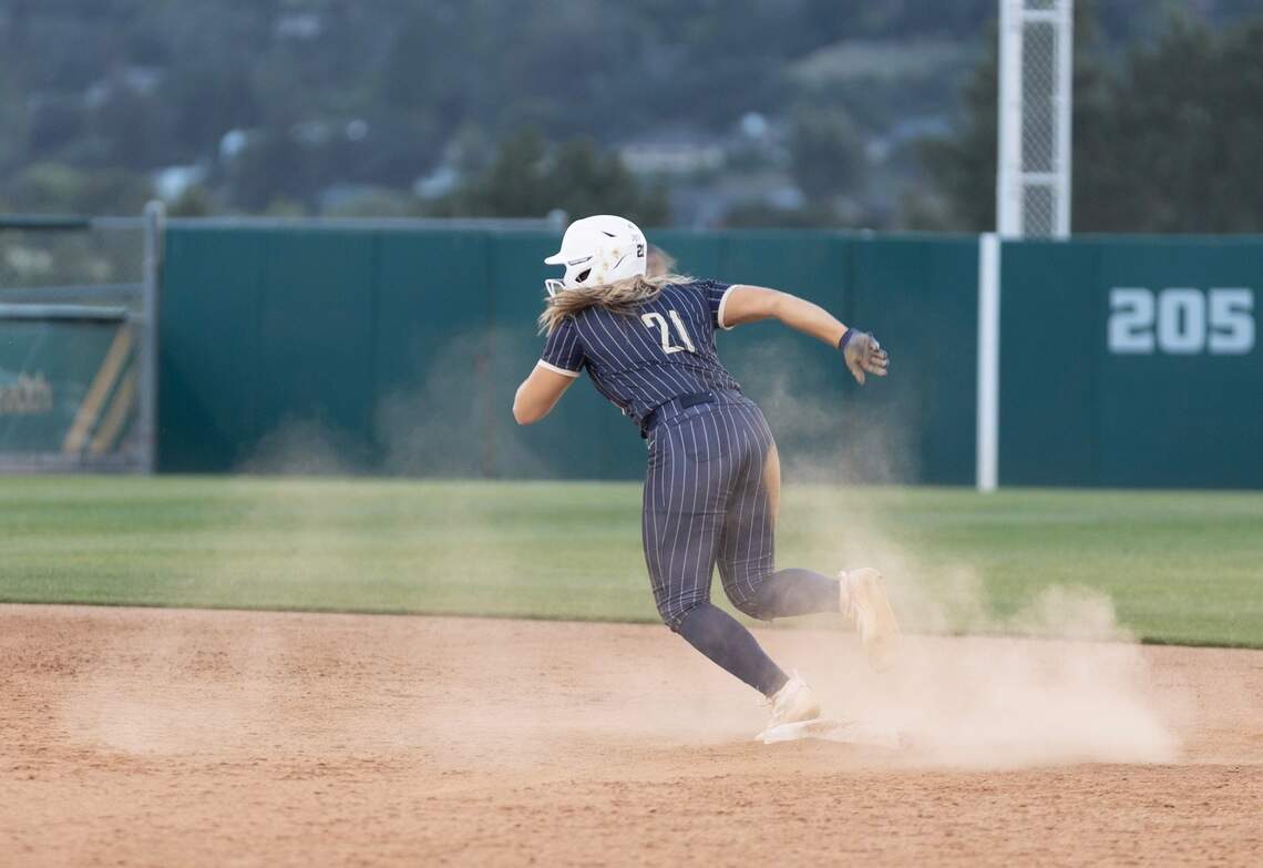 Violet D’Orazio-Lelli runs the bases during a Mission Prep game this spring.
