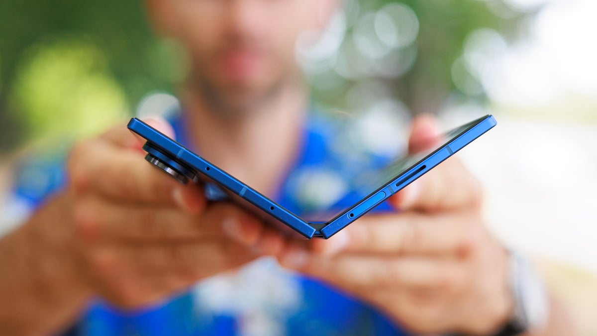 The Galaxy Z Fold 7 is thinner than thin. | Image by PhoneArena