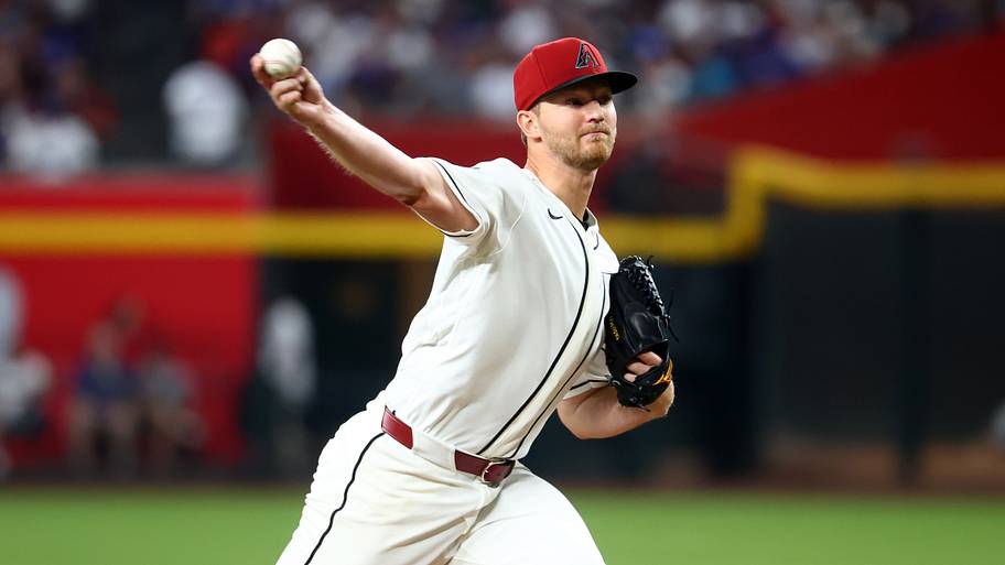 Jun 2, 2026; Phoenix, Arizona, USA; Arizona Diamondbacks pitcher Michael Soroka against the Los Angeles Dodgers