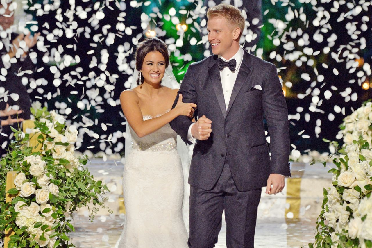 Catherine Giudici and Sean Lowe at their wedding