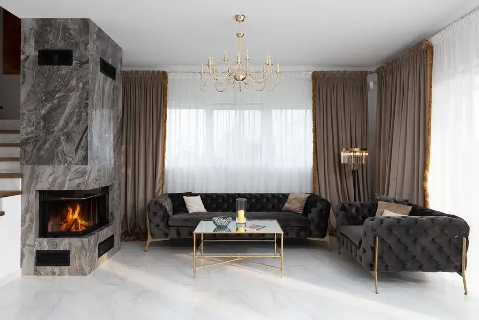 Two-sided and see-through fireplaces are back in demand (Image Credits: Pexels)