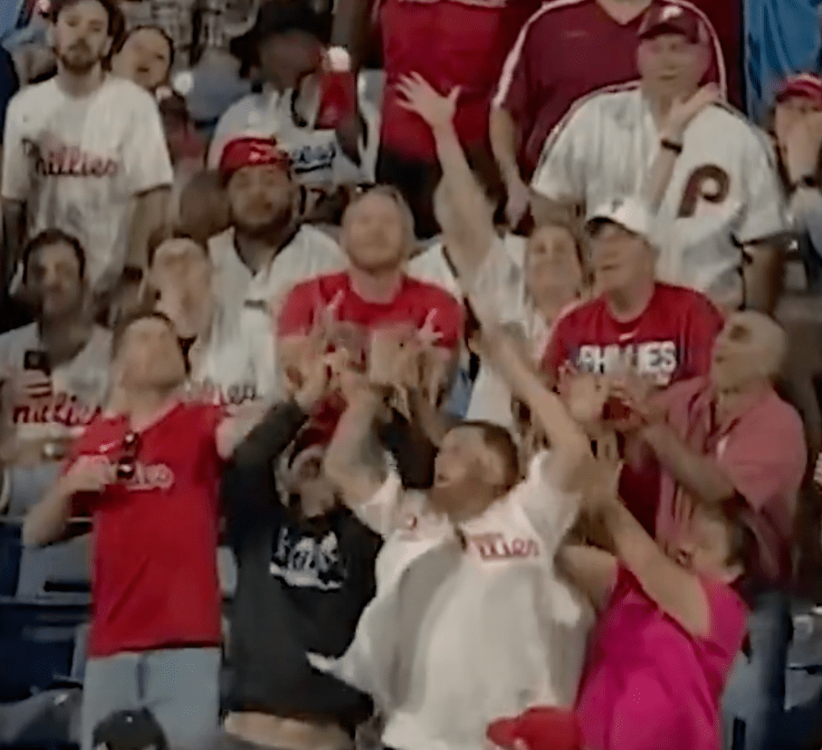 Phillies fan aggressively steals home-run ball from fellow onlooker in debated viral scene