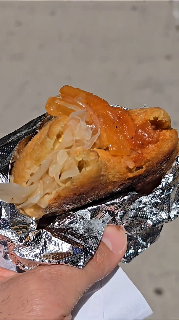 The best loaded knish in NYC