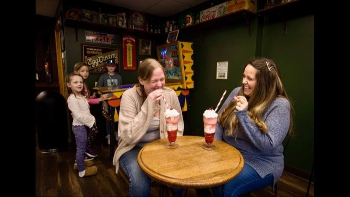 Ice cream menu options include a hot fudge sundae, the “cookie monster,” cups, cones, floats and more.