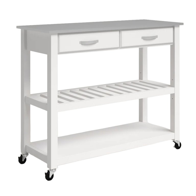 white kitchen cart