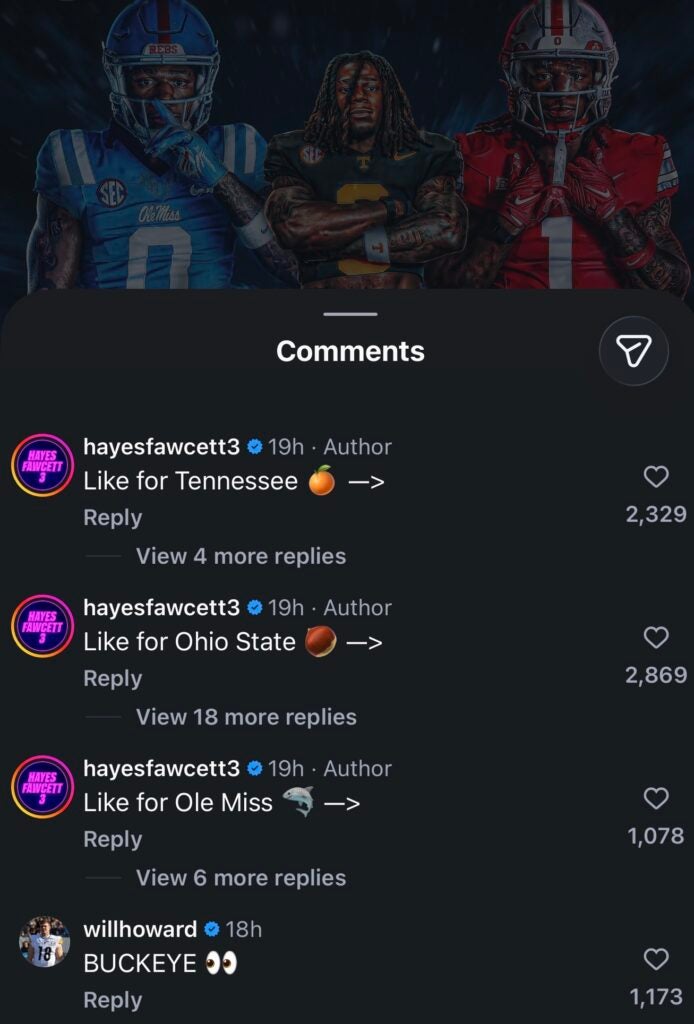 Former Ohio State QB Will Howard has entered the chat trying to get David Gabriel Georges to commit to the Buckeyes over Tennessee