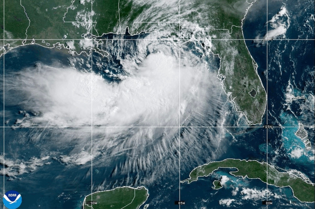 Tropical Storm Bertha in the Gulf of Mexico is moving toward the Florida Panhandle and Alabama