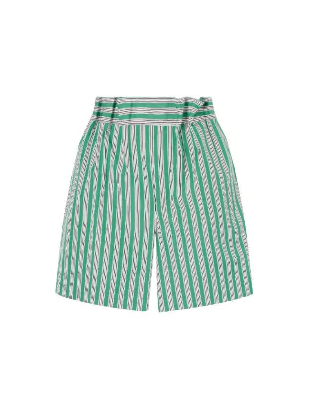 Loewe Pleated Striped Shorts