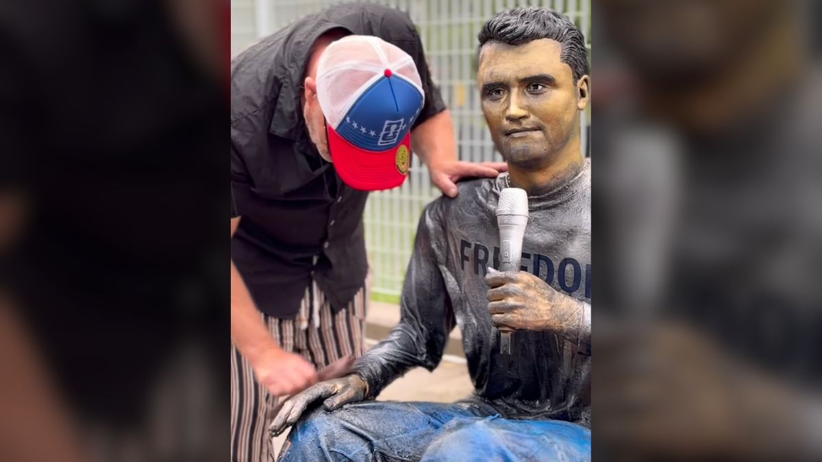 Artist behind viral, $100K Charlie Kirk statue to go up in Times Square says it has no buyers