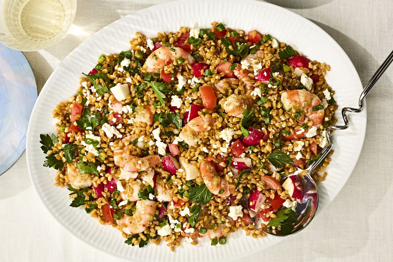 Wheat Berry Salad with Shrimp