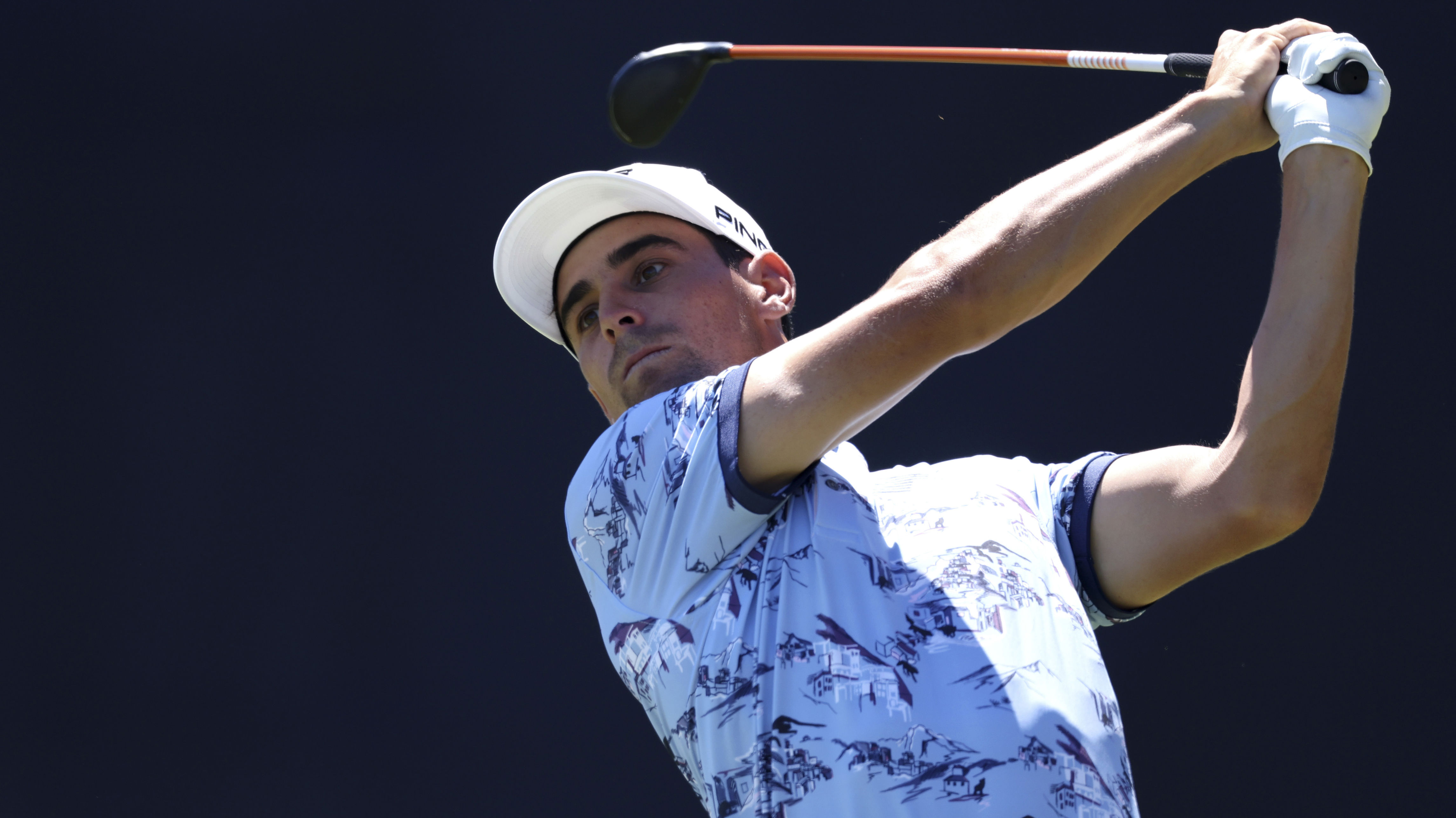 Joaquín Niemann of Chile plays a shot from the second tee during the third round of the US Open at Shinnecock Hills on June 20, 2026.