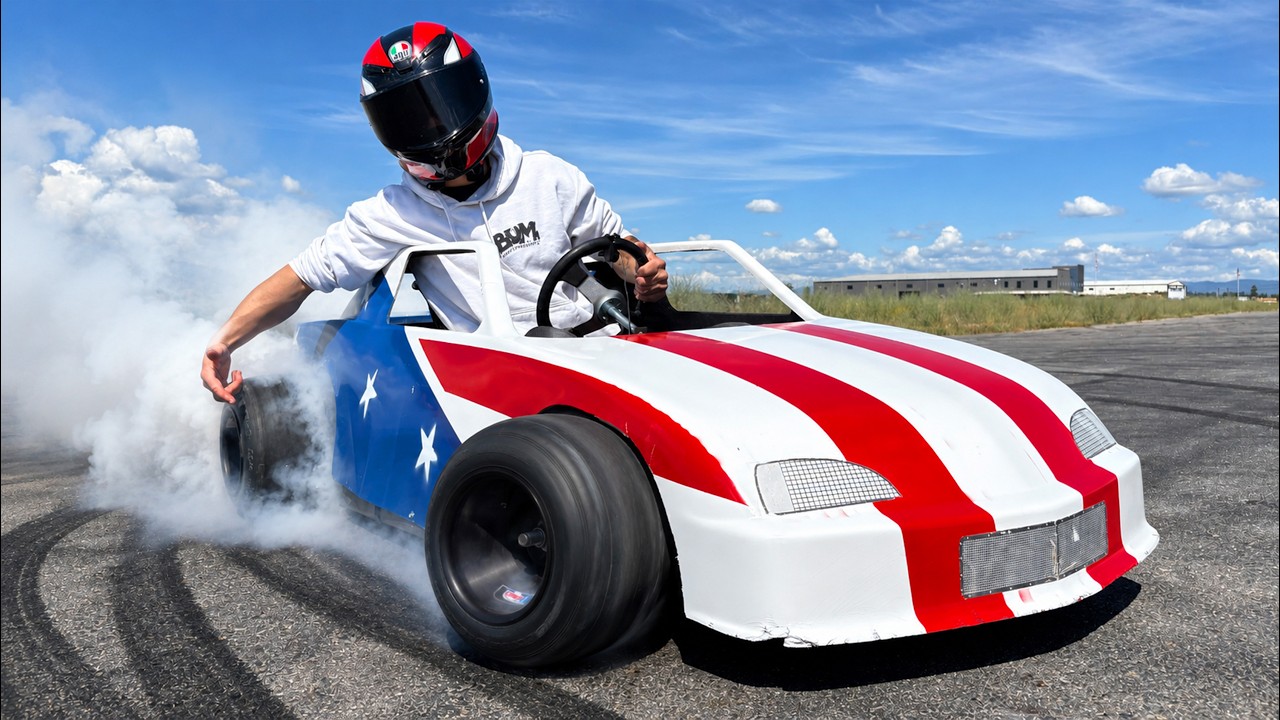 I built a half-scale NASCAR go-kart🏎️