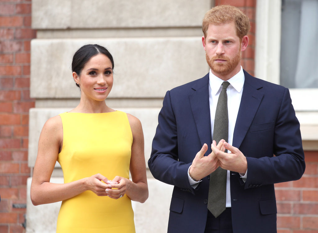 Prince Harry and Meghan Markle at Marlborough House in London. (Cover Image Source: Getty Images| Yui Mok - WPA Pool)