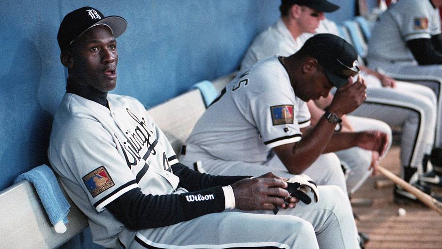 Birmingham Barons right fielder Michael Jordan
