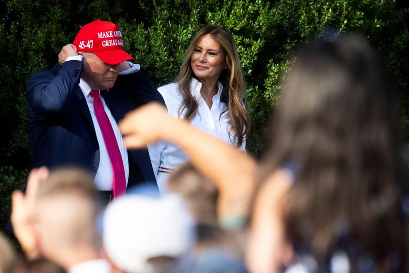 The book also reveals that the president and Melania have separate bedrooms, with the first lady occupying the master bedroom, and he has taken over the space next door, labeled as the second-floor “living room.”