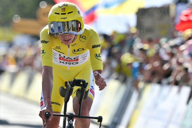 Tadej Pogacar said there was 'no shame' in losing to the time-trial 'legend' Remco Evenepoel