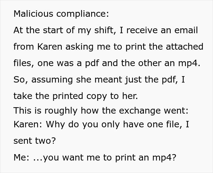 “A Monkey Could Do Your Job”: Karen Manager Orders Employee To Print A Video File, Gets Fired