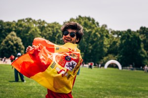 Fan style in Central Park for the 2026 FIFA World Cup final game.