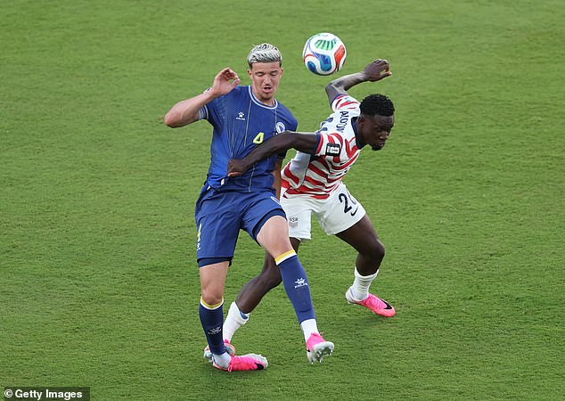 The striker was sent off for this challenge during their 2-0 win over Bosnia and Herzegovina