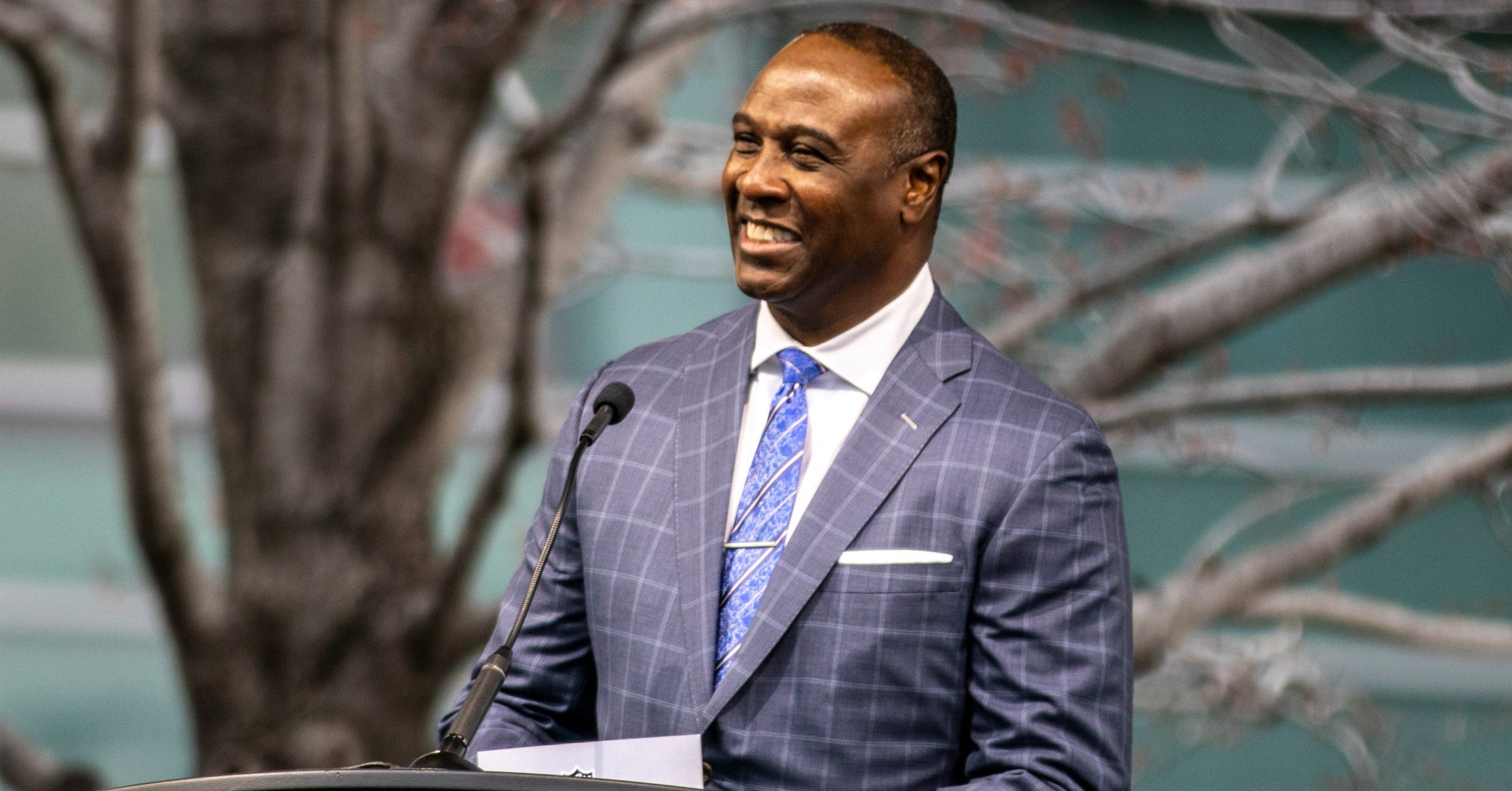 NFL Network and CBS analyst Charles Davis speaks during the 2024 NFL Draft Celebration at Campus Martius Park in Detroit on Thursday, April 14, 2022.
