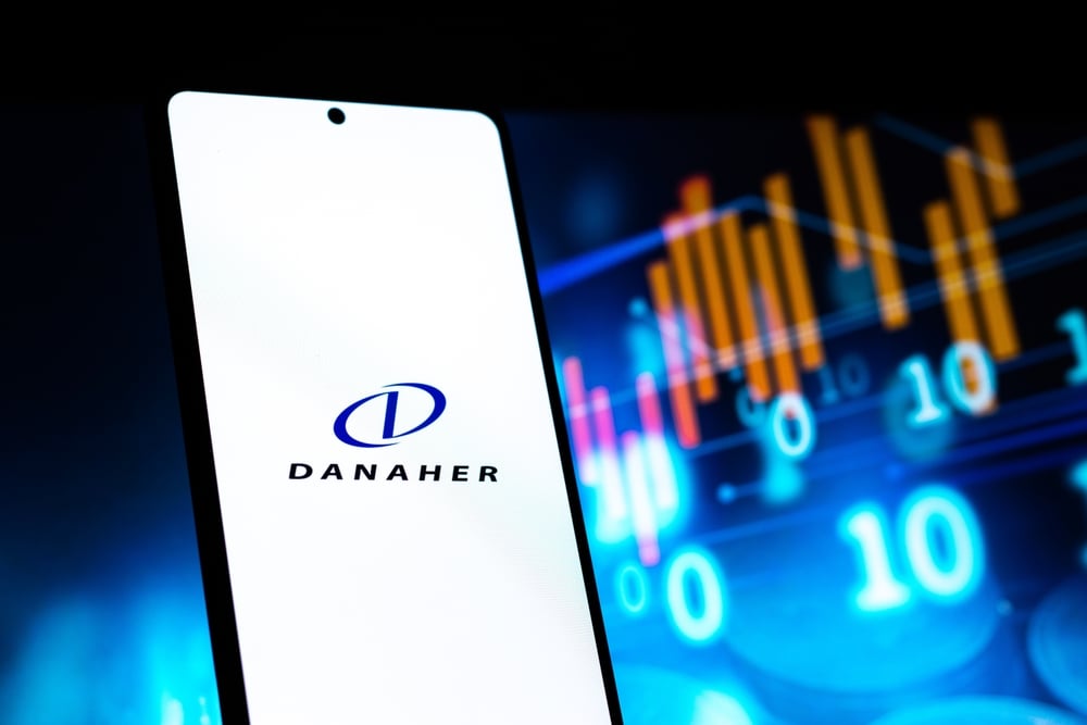 Danaher logo on mobile