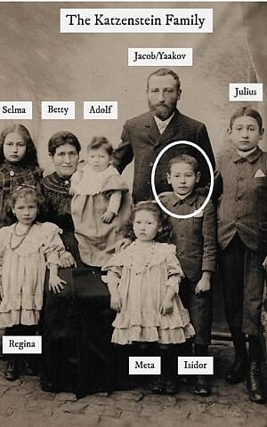 The Katzenstein family. Isidor is circled. (courtesy)