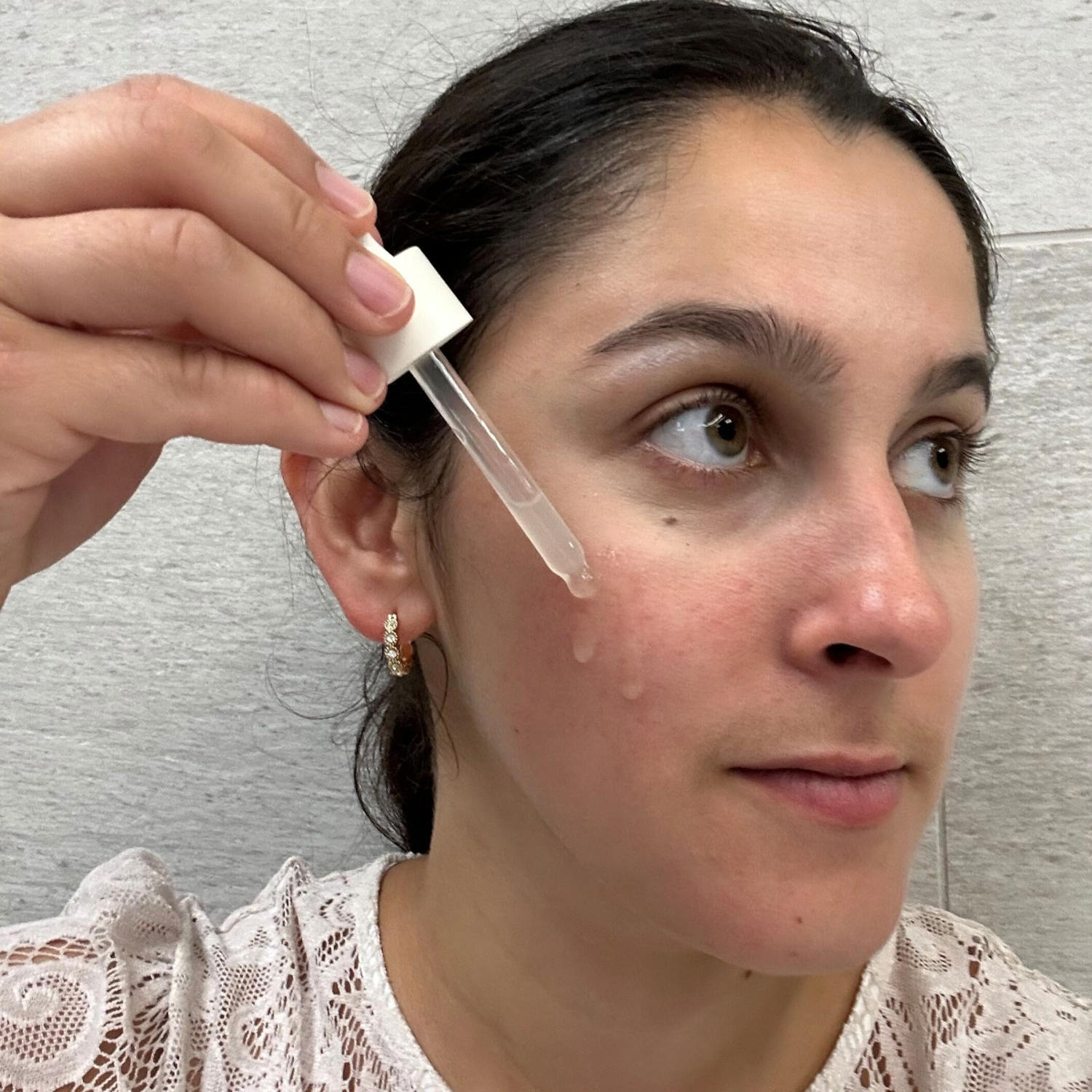 Anita Chomenko tries the Pacifica Glow Baby Booster Serum. (Courtesy of Anita Chomenko)