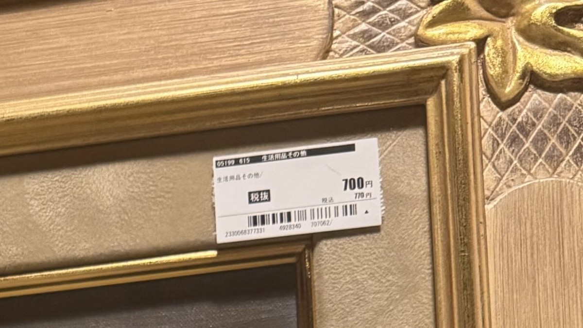 家にいつの間にか置いてあった絵画です。いつ買ったか分からず不気味なので出品します 中古ショップで770円で買った絵画→裏を見ると……まさかの正体に「いい