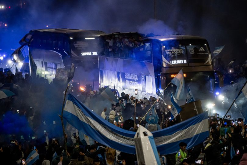 Members of the Argentine national team were celebrated in Buenos Aires