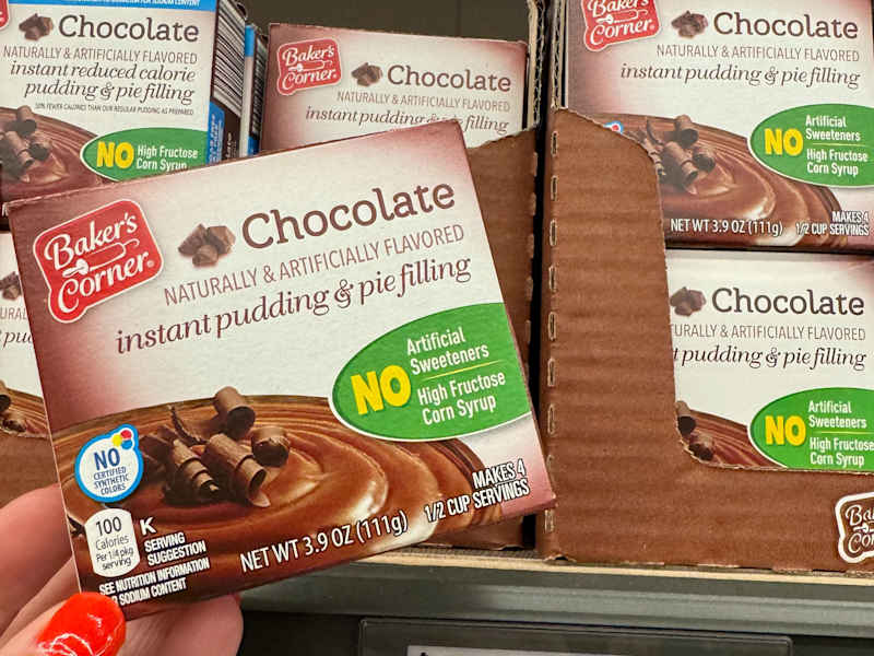 Instant pudding and pie filling in store.