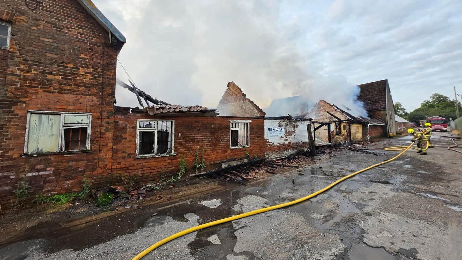 Firefighters from stations across Nottinghamshire were called to the scene