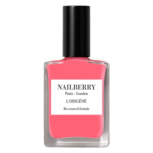 Nailberry L'oxygéné Oxygenated Nail Lacquer | Bubble Gum, 14 Ml | Polish for a Healthier Manicure & Long Lasting Colour | 21-Free, Vegan, Halal, Cruelty & Gluten Free