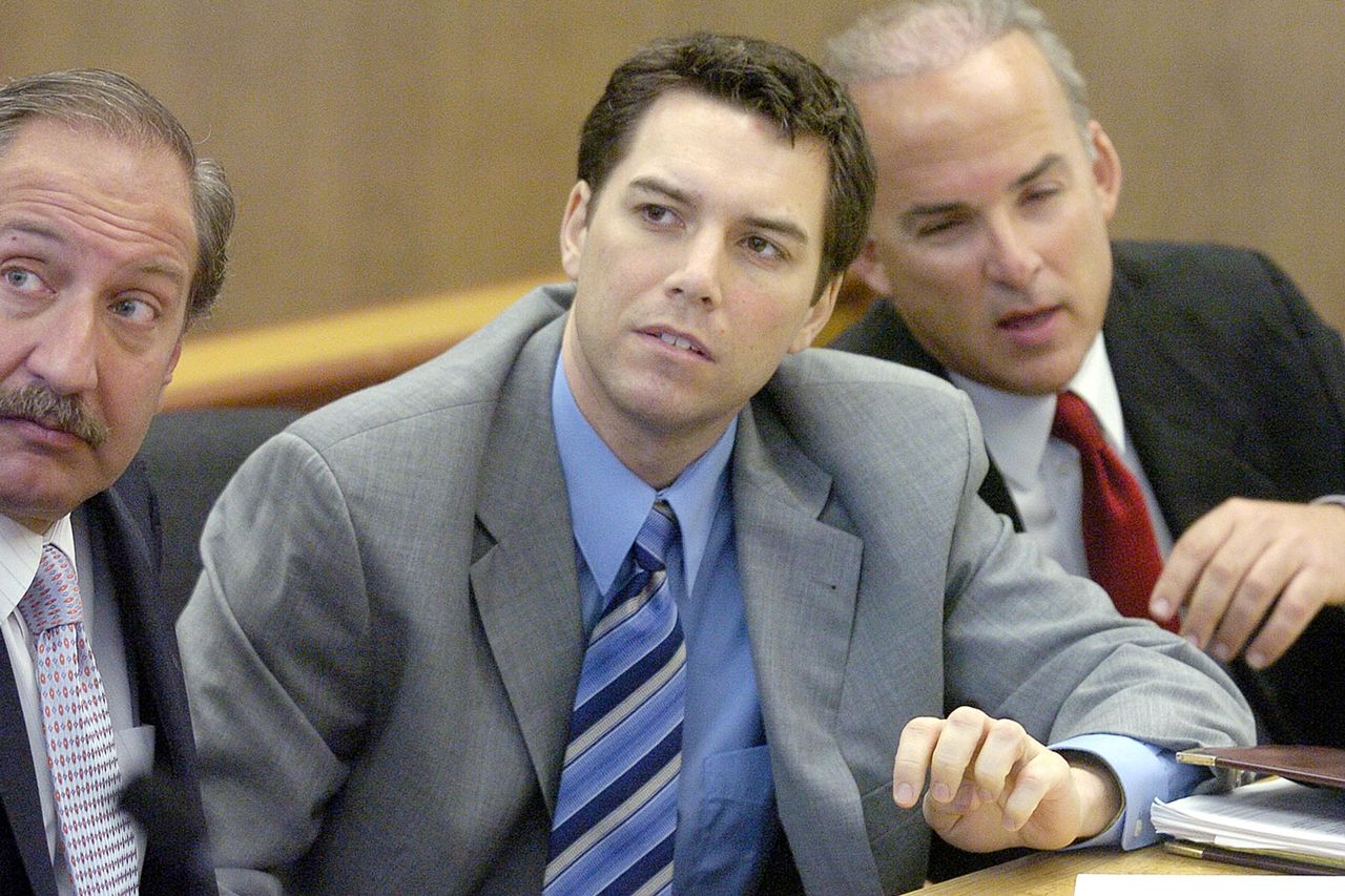 Scott Peterson during his trial on July 29, 2004 in a Redwood City, California.