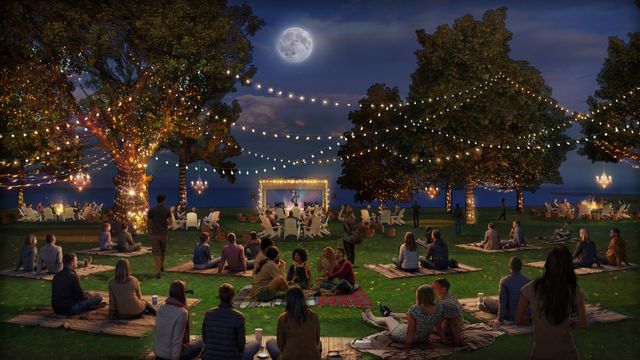 Concept art for the Campfire Stage