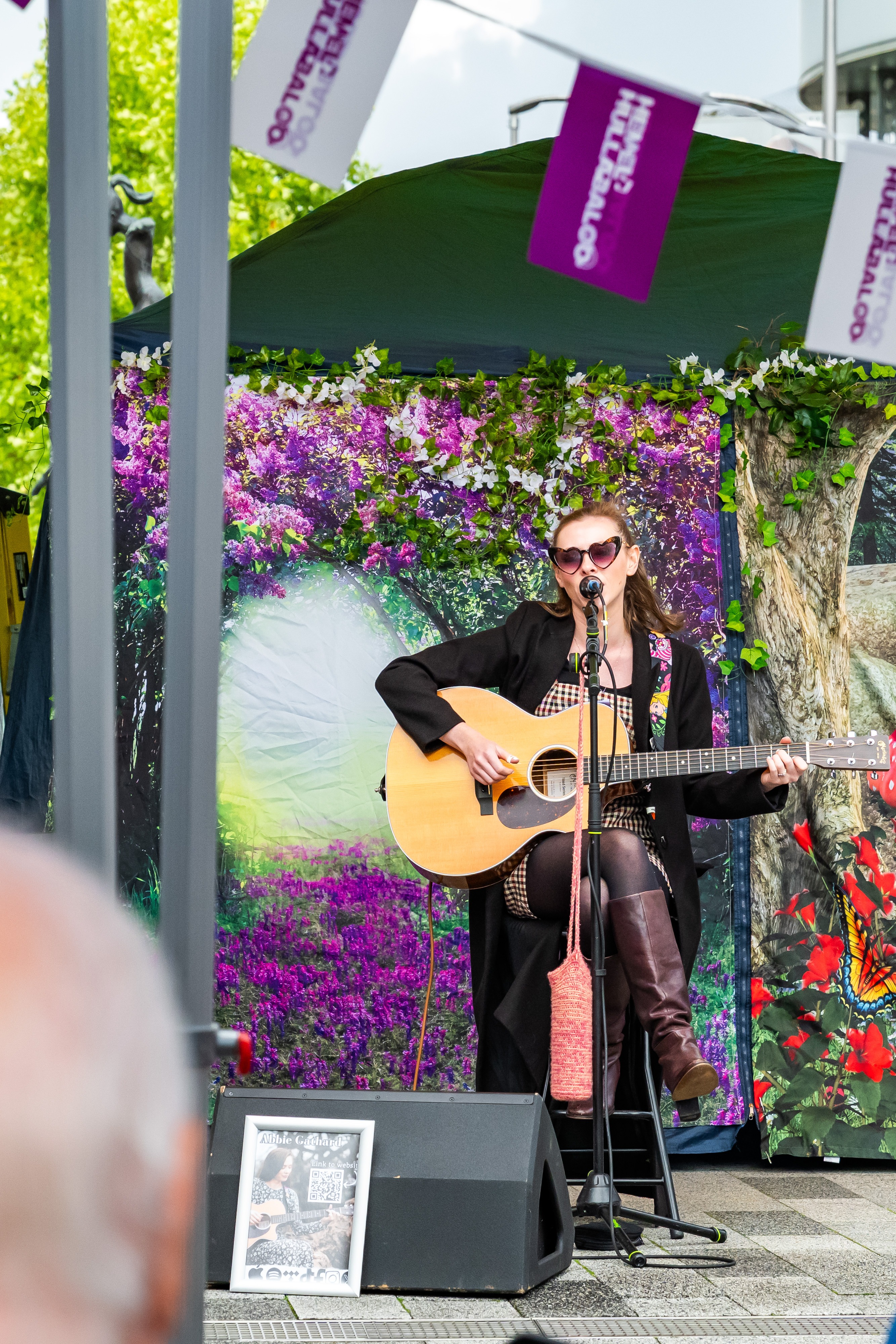Singer on Stage