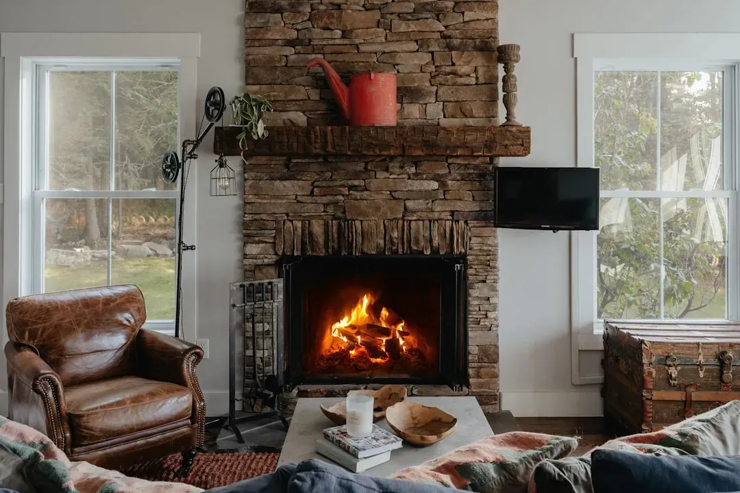 The freestanding cone fireplace is having a real moment (Image Credits: Unsplash)