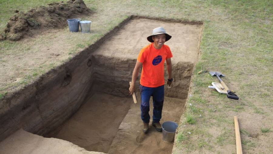 Archaeological Dig At Genghis Khan Wall