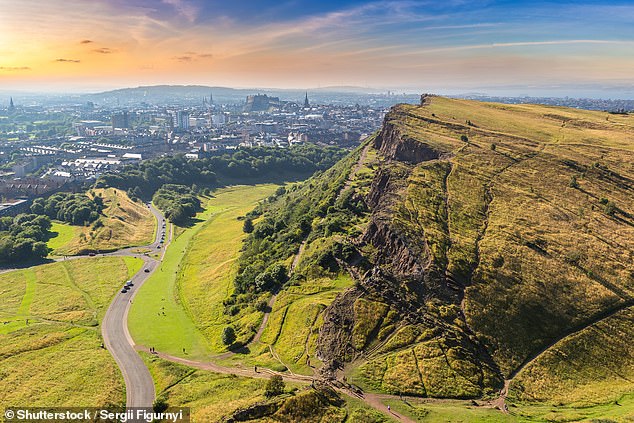 You can enjoy the cityscape of Edinburgh from Arthur's Seat in Scotland