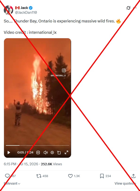 Outdated clips circulate as wildfires rage across Canada