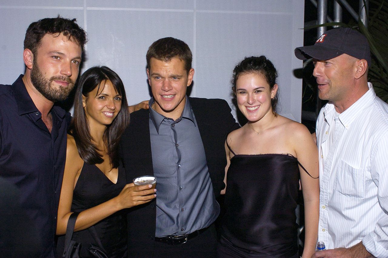Ben Affleck, Luciana Barroso, Matt Damon, Rumer Willis and Bruce Willis