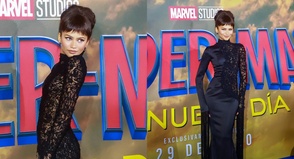 Zendaya Spins a Dark Web in Ashi Studio Couture for ‘Spider-Man'