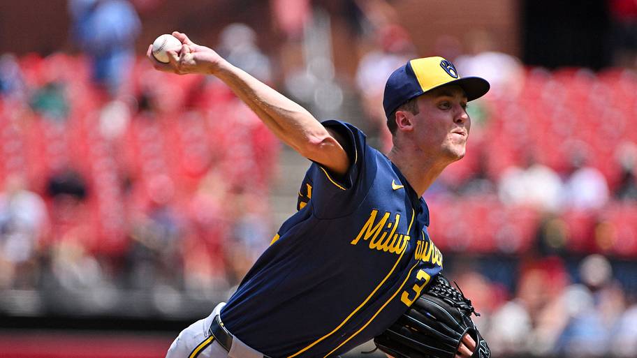 Milwaukee Brewers starting pitcher Jacob Misiorowski