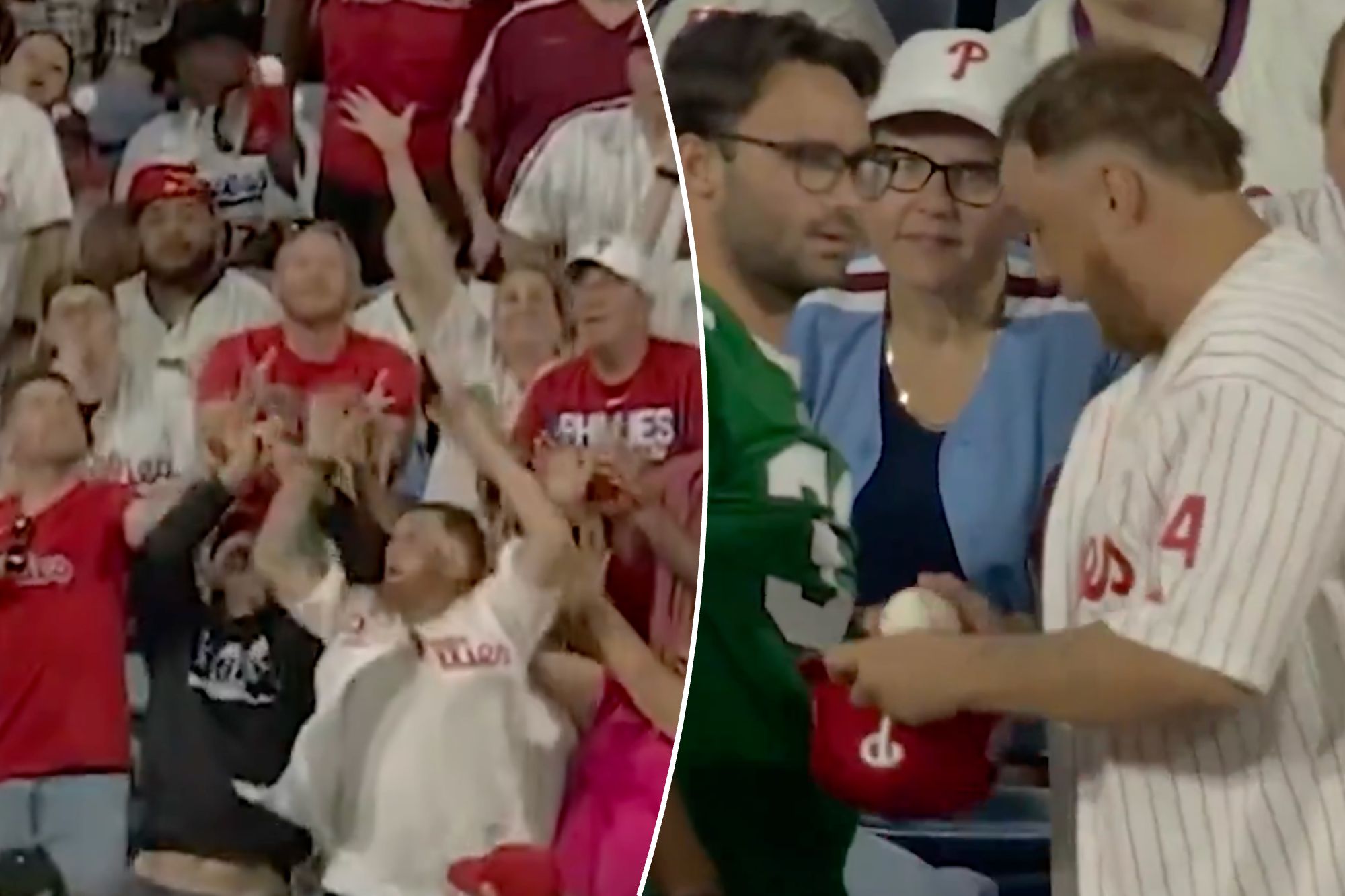 Phillies fan aggressively steals home-run ball from fellow onlooker in debated viral scene