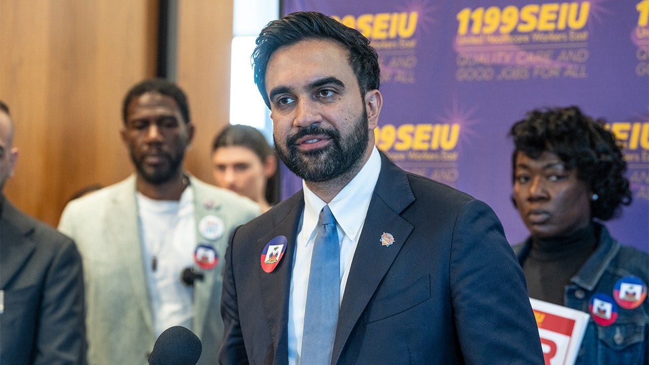 Mayor Zohran Mamdani speaks at a rally in New York alongside 1199SEIU members and immigration advocates after the Supreme Court ruled the Trump administration can revoke protections for Haitians and Syrians.
