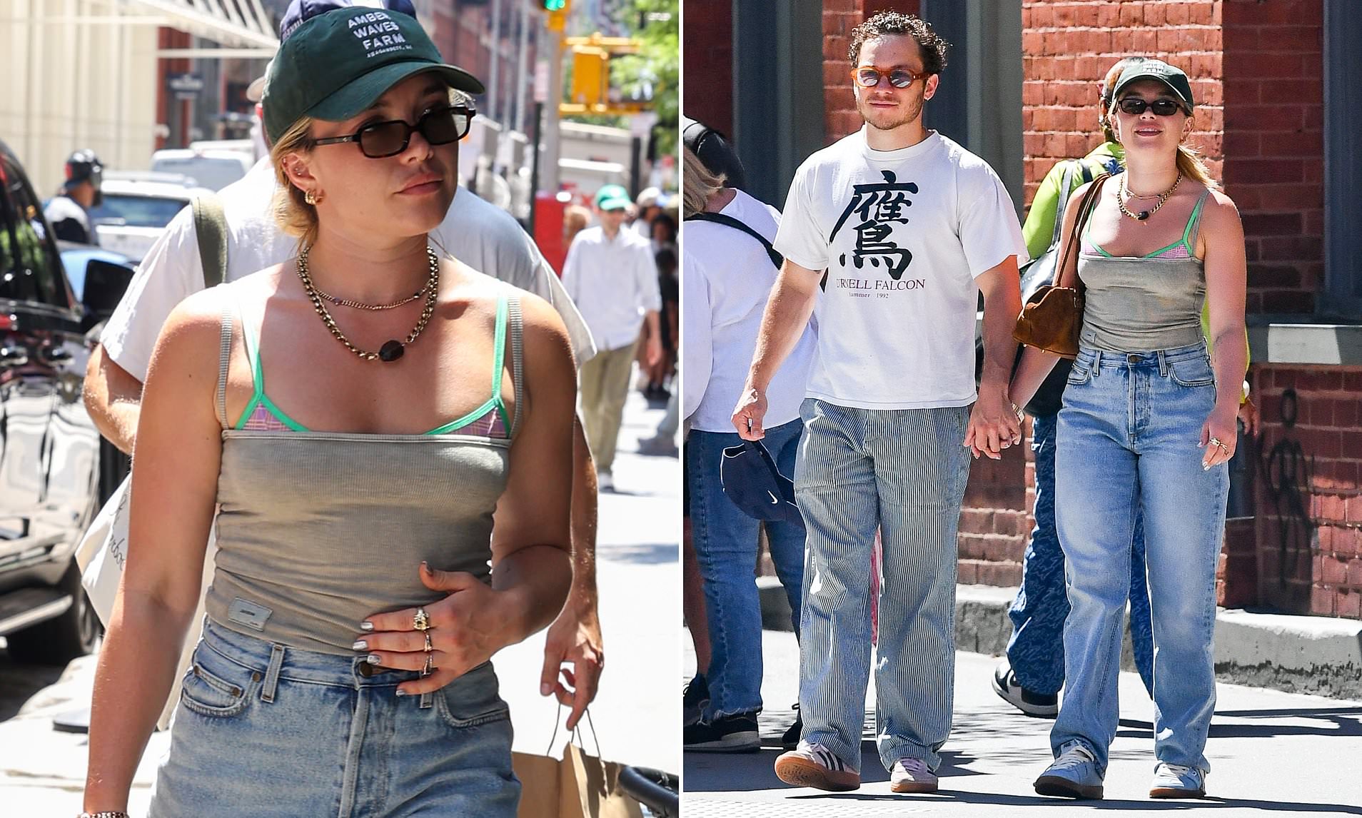 Florence Pugh enjoys a rare outing with Peaky Blinders star Finn Cole