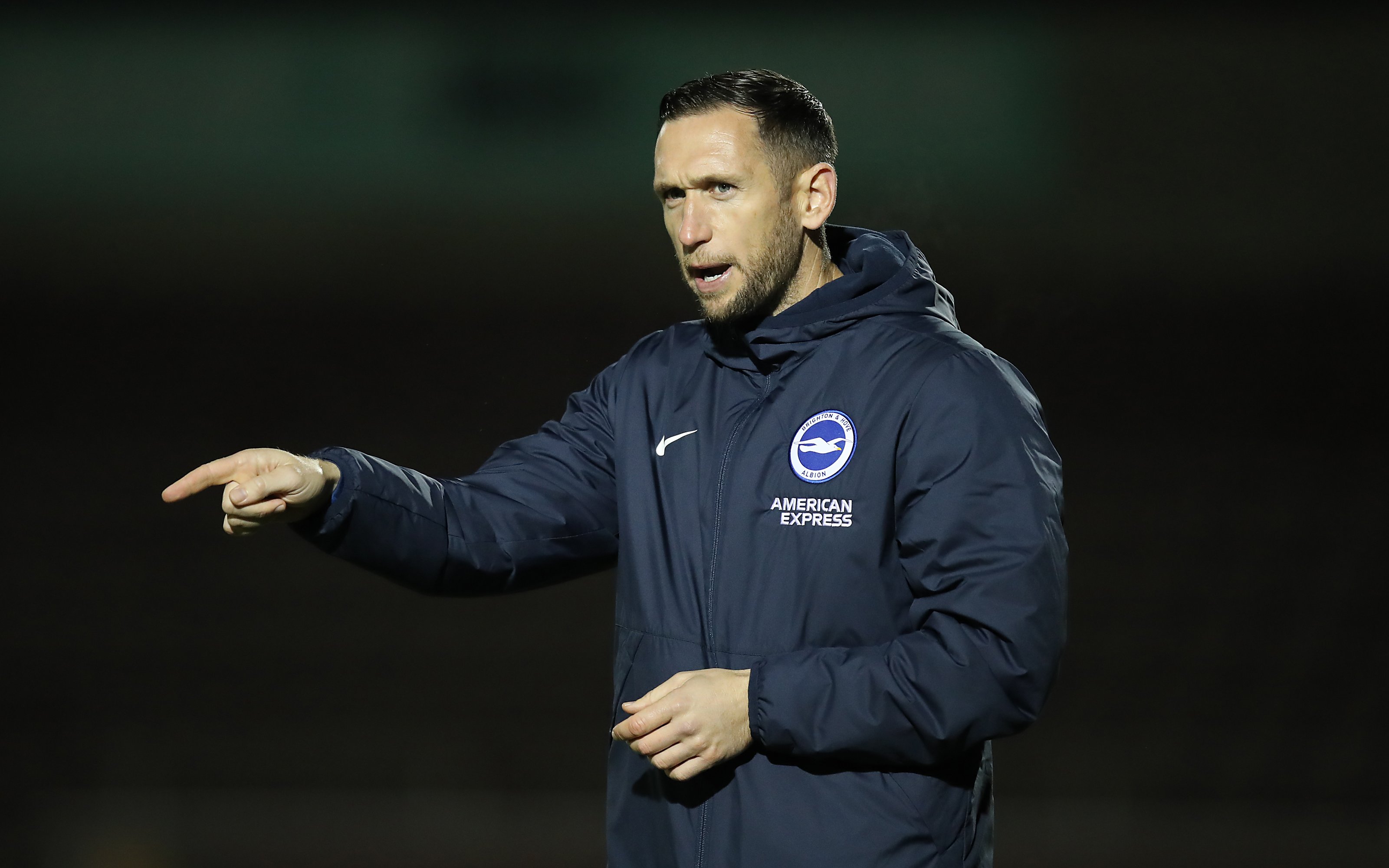 Reunion: Andrew Crofts previously worked closely with Tottenham boss Roberto De Zerbi at Brighton (Getty)